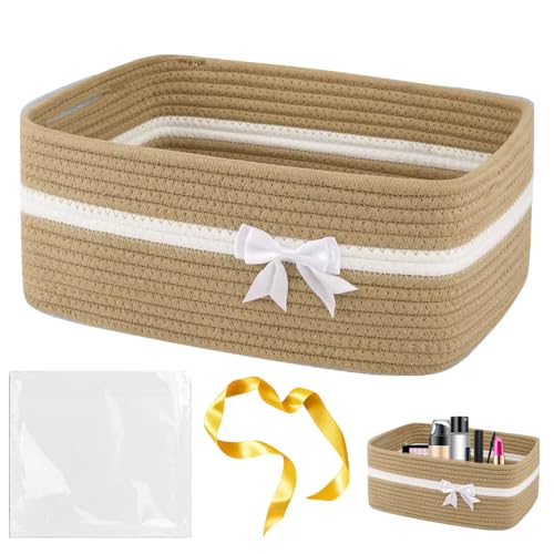 KBIBCK Geschenkkorb Leer Groß Präsentkorb Leer 34x25x15 cm Aufbewahrungskorb mit Geschenktüten und Bändern Korb für geschenke Geflochten mit Griffen Deko-Korb für Geburtstag Hochzeit Babyparty