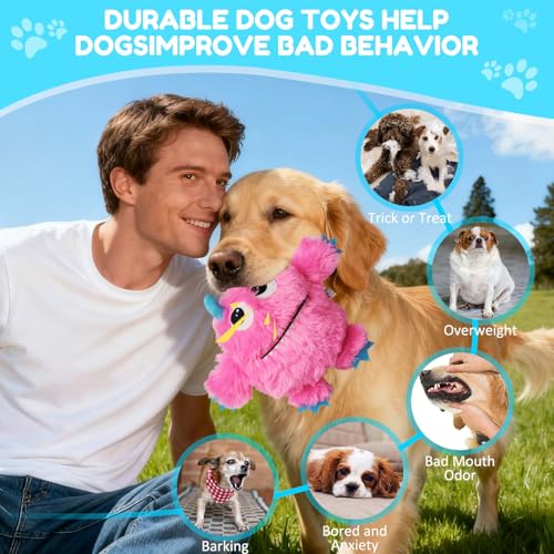 Set de 3 Juguetes Mordibles Sonoros de Peluche para Perro Mediano miniatura 6