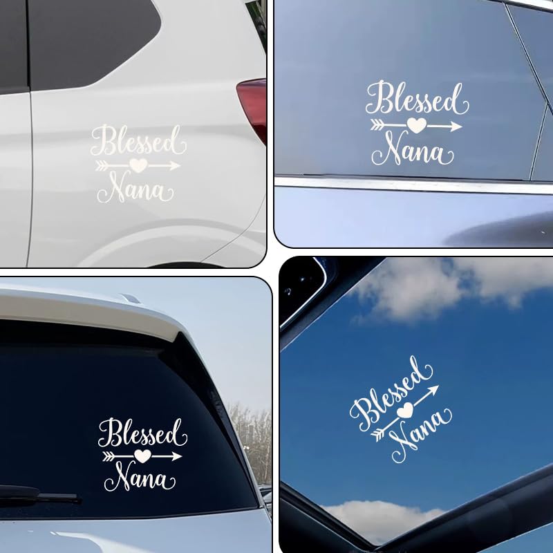 "Blessed Grandma" Vinyl Decal - White Bumper Sticker For Cars & Windows