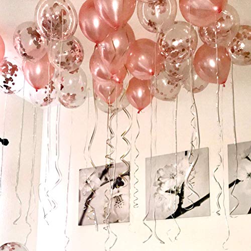 50 Rosegold Ballonnen Confetti Rose Gold - Image 7