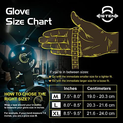 19.ten Leather Gym Gloves For Men And Women, Gloves For Professional Weightlifting, Fitness Training And Workout (M (Fits 7.5-8 Inches), Blue-Black) 4 51W6qQgzXRL