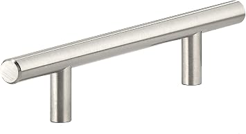 Richelieu Hardware BP305108195 Washington Collection 4 1/4-inch 108 mm Center-to-Center Brushed Nickel Modern Modern Cabinet and Drawer Bar Pull Handle for Kitchen, Bathroom, and Furniture