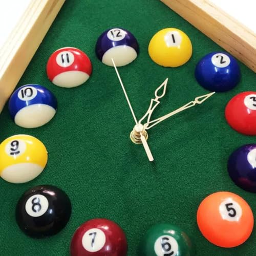Horloge billard triangulaire en bois, le cadeau idéal pour passionnés de jeux - 7