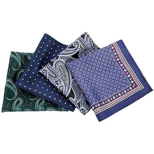 DAISYSILK 100% Mulberry Silk Pocket Squares for Men,...