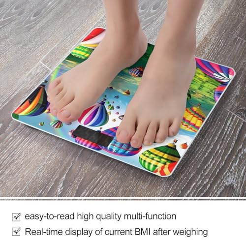Báscula digital de baño con vidrio templado y pantalla LCD miniatura 5