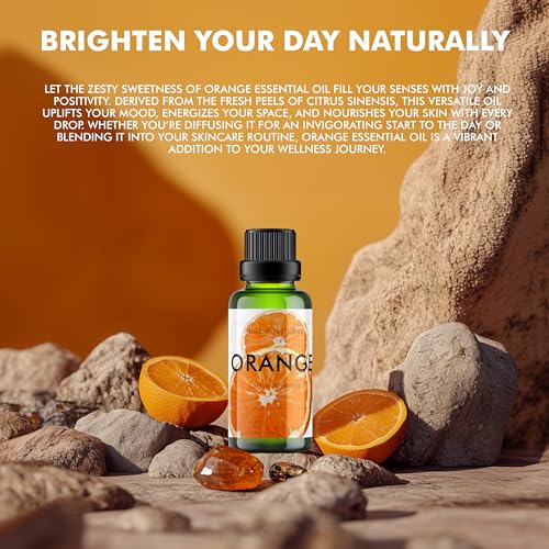 Image of Esslux Sweet Orange Essential Oil for Diffuser & Skin - Huge 120 ML - 100% Pure Natural Orange Oil for Massage & Face - Sweet Orange Essential Oil for Cleaning & Soap Making Scent