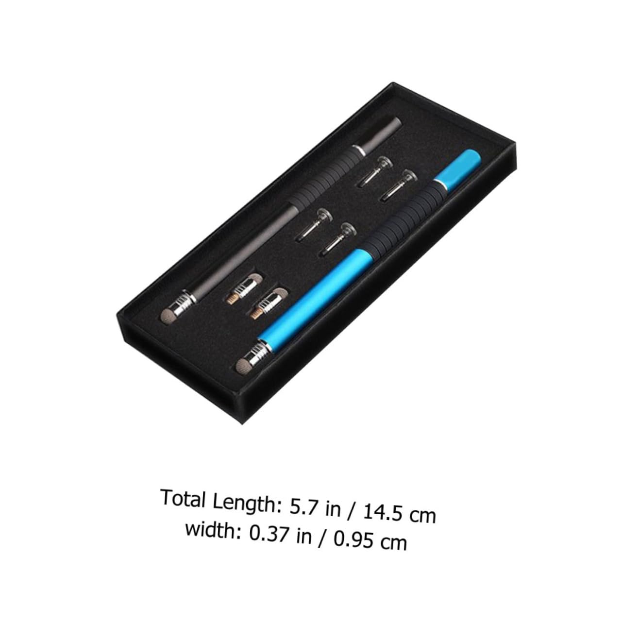 UKCOCO 2juegos Lápiz Stylus Capacitivo Multifuncional para Tablet Profundo Puntas Intercambiables Compatible Pantallas Táctiles Sin Ruido Al Escribir para Dibujo y Escritura