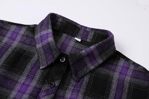 Image of SANGTREE Long Sleeved Flannel Shirt Button Down Plaid Shirts