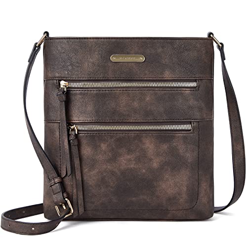Image of BOSTANTEN Crossbody Purses for Women Medium Shoulder Bag Quilted Handbags with Zipper Pocket