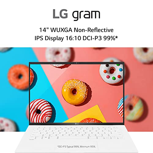 Lg Gram (2022) 14Z90Q Ultra Lightweight Laptop, 14" (1920X1200) Ips Display, Intel Evo 12Th Gen I5 1240P Processor, 8Gb Lpddr5, 512Gb Nvme Ssd, Fhd Webcam, Wifi 6E, Thunderbolt 4, Windows11, White #TOP4