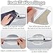 Ptwola 10 Pcs Bling Car Door Handle Protector Auto Bowl Doors Handles Anti Scratch Sticker Universal Car Protective Cover Film Pad Glitter Shiny Rhinestone Decor Accessories for Women Girls (White)