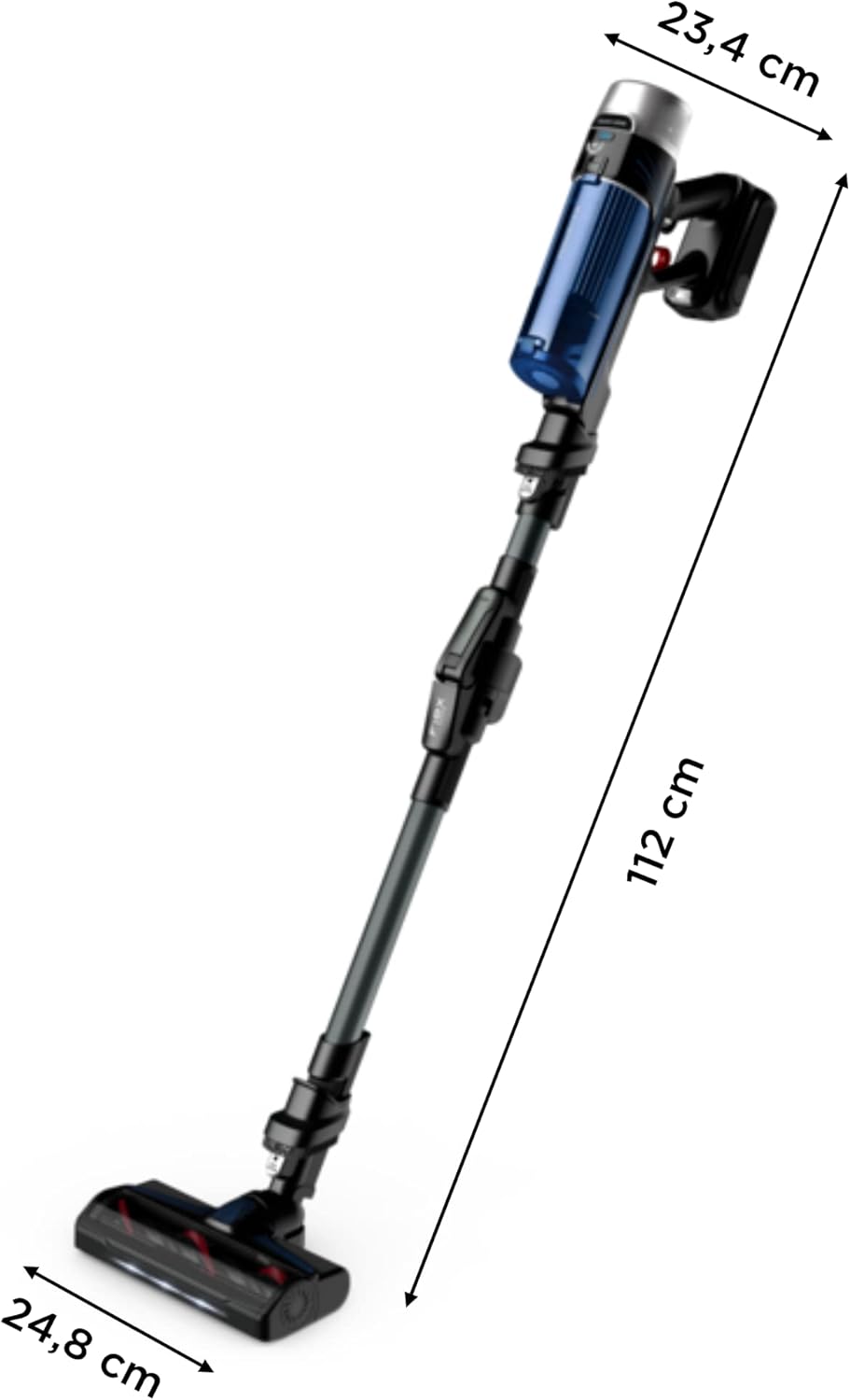 Rowenta RH2038WO X-Force 9.60 Allergy Aspirapolvere Senza Fili, Tecnologia Flex, Autonomia di 45 minuti, Kit Allergia, 100 AirWatt, Viola