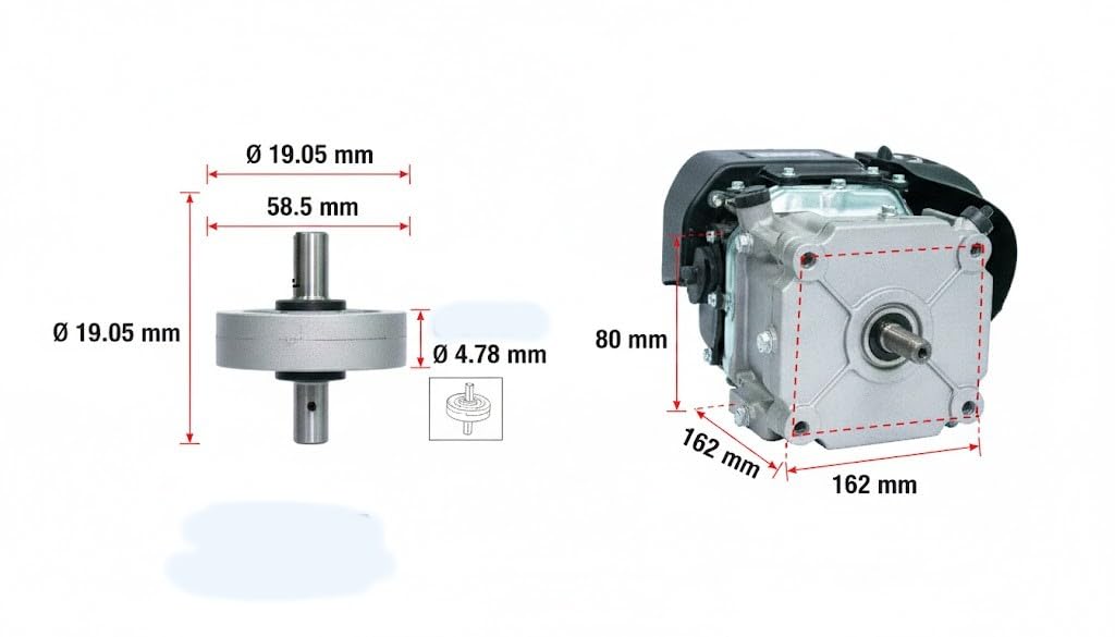Goodyear - Motor de Repuesto de 4 Tiempos, Motor de Gasolina 7 HP y 212cc para Cortacésped, Motoazada y Jardinería, Arranque Manual con Filtro en Seco