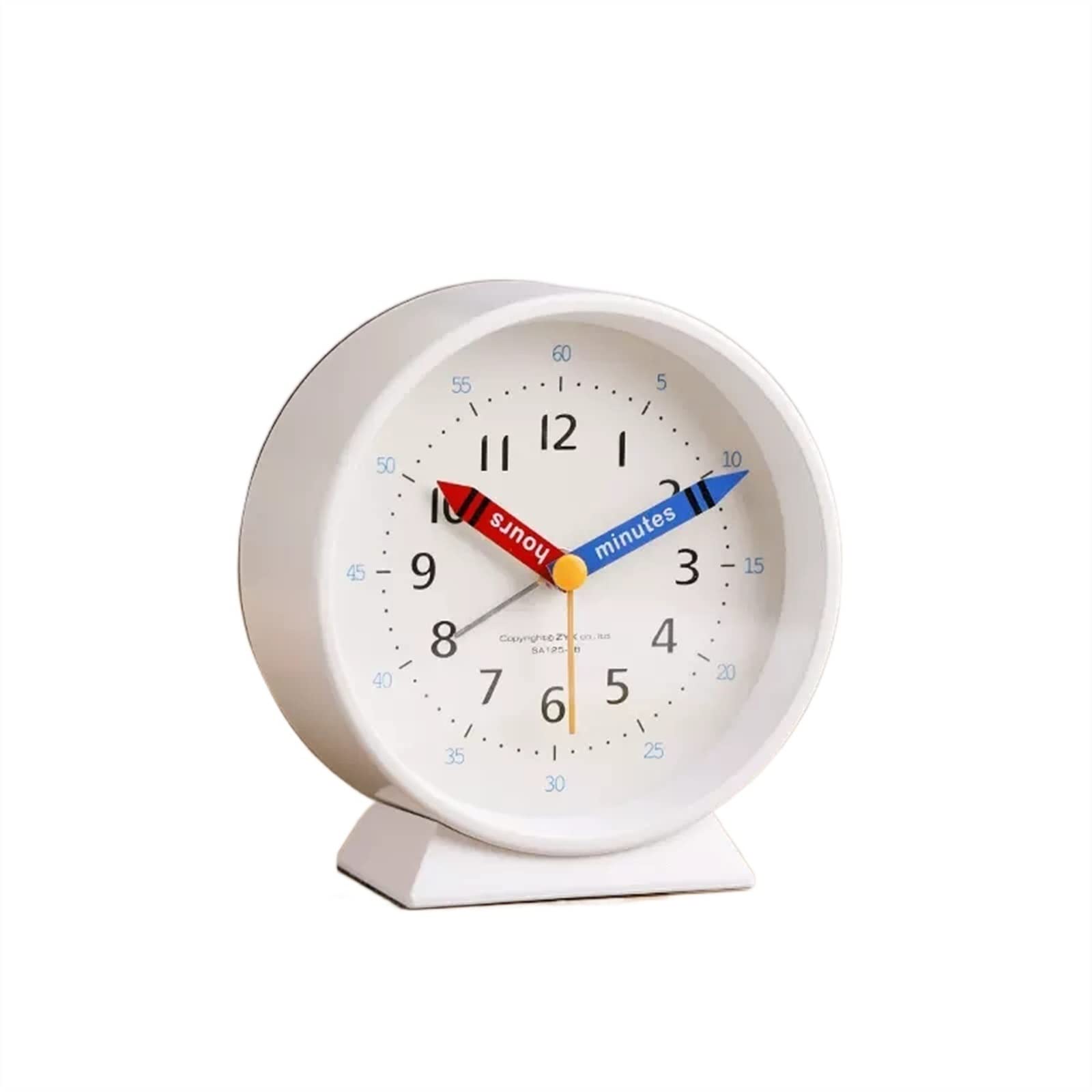 BMKGODN alarm clock， 4" Silent Alarm Clock,Non Ticking,Small with Nightlight,Snooze,Simple Operation for Bedroom(White)