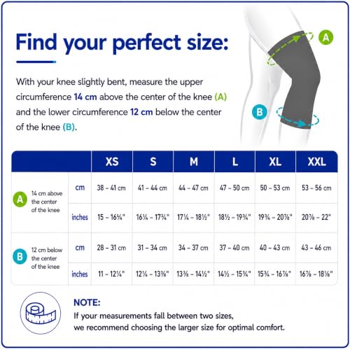 Image of Bauerfeind Sports Knee Support - Breathable Compression Knee Brace for Athletes - Medical Grade Compression - Lightweight, Moisture Wicking, Breathable and Washable Knit Fabric - Rivera Color - Large