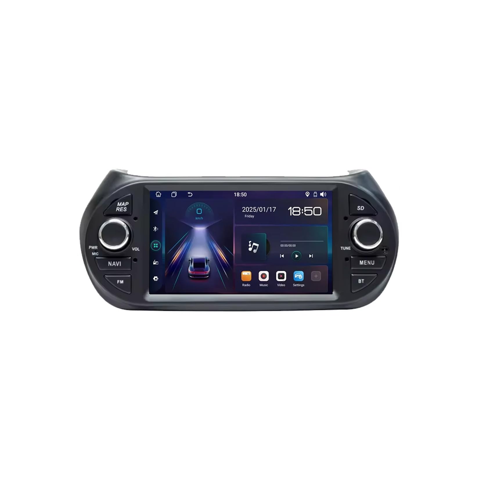 Ekran Carplay dla Fiat Fiorino Citroen Nemo Peugeot Bipper Mirror Link, Asystent Głosowy, Nawigacja Na Żywo, Ekran Dotykowy, Bluetooth, 8 Rdzeń 8G+256G