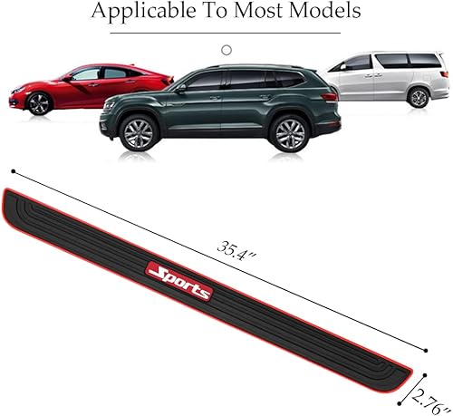 Miniatura 2 de ASUBHA Protector de parachoques trasero, protectores de parachoques para automóviles, protección universal de goma negra antiarañazosalmohadilla