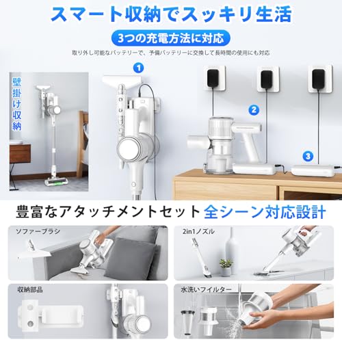 OUYFHK 掃除機 コードレス A27W の商品画像 8