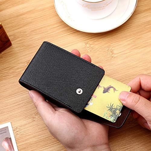 Men Credit Card Holder Leather Purse for Cards Case Wallet for ID Bank Women Cardholder ﻿(Vertical Blue)