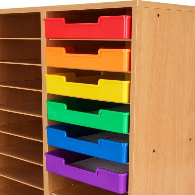 Miniatura 4 de Really Good Stuff Bandejas de plástico - Juego de agrupación de 12-4 colores