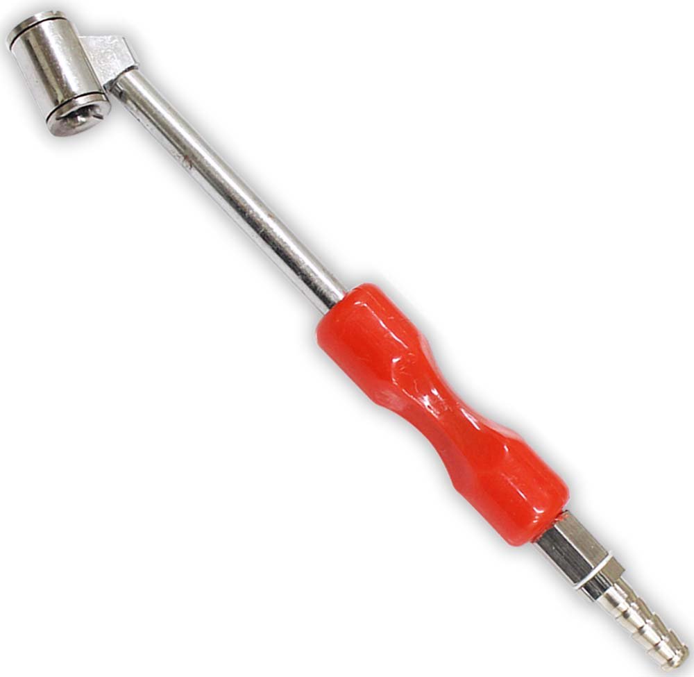 ToolUSA Pencil-Type Tire Fill Gauge | High-Pressure Capacity | Suitable for Autos, Trucks & Tractors | Ergonomic Grip | Double-Sided Mouth | Secure Nozzle Connection
