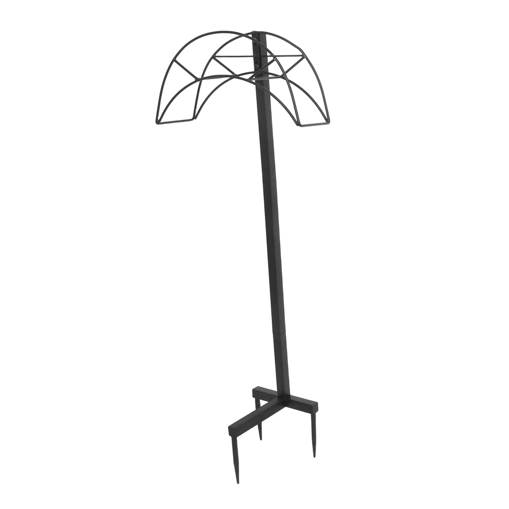 Soporte de Manguera Jardín Negro de Hierro para Patio | Instalación Sencilla, Ayuda a Ordenar el Espacio y Evita Enredos, Apto para Balcones y Exteriores