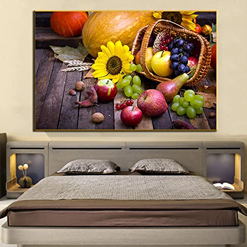 Peinture sur Toile Fruits et Légumes pour Créer une Ambiance Chaleureuse en Cuisine Gourmande