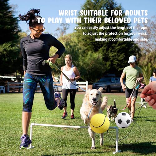 BAIFULAI 12 Stück Springball mit Schnur: Ø 6 cm Ball mit Schnur, Ball mit Gummiband für Handgelenkübungen oder Spielgeschwindigkeits, Basketball/Tennis/Baseball/Fußball(Mehrfarbig)