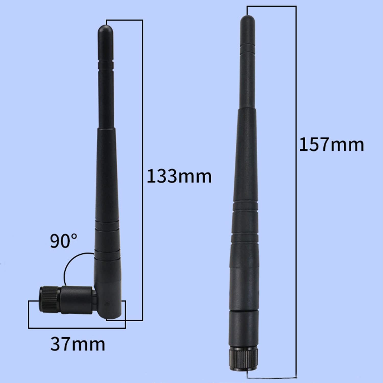 Antena WiFi 5,8G/2,4G WiFi Antena SMA Męski adapter obrotowy 90° Złącze 7DBi wielokierunkowa antena sygnału Wi-Fi do routera bezprzewodowego