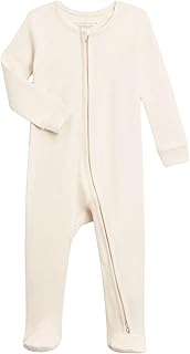 Baby Zip-Up Footed Sleeper with 2-Way Zipper - Newborn Organic Cotton Pajamas - Buy now