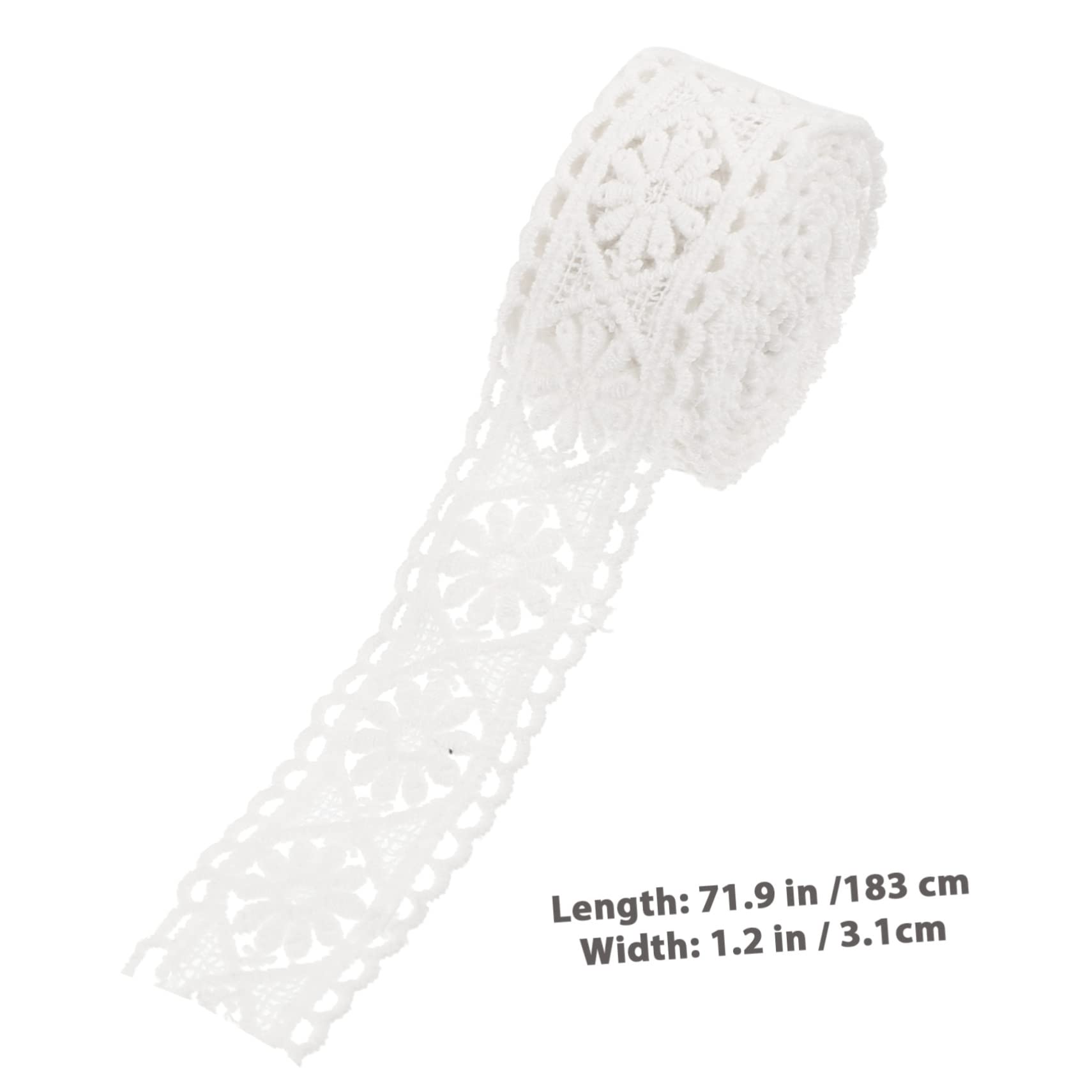 12 Rollos Cordón adornos de encaje de algodón molduras decorativas Decoración de encaje Material de para cortinas y manteles ribete de tela de de ropa