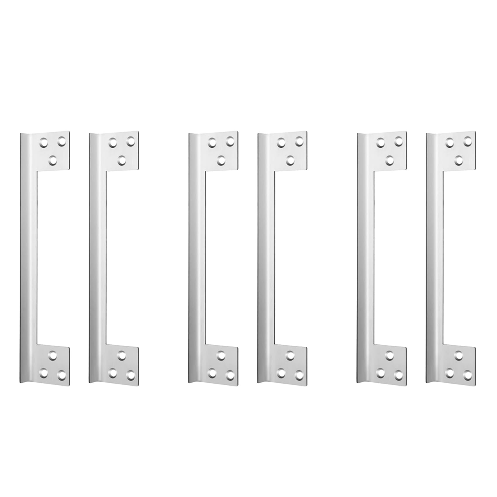 Plaque de protection de loquet de porte en L de 11 pouces pour ouverture extérieure | Lot de 6
