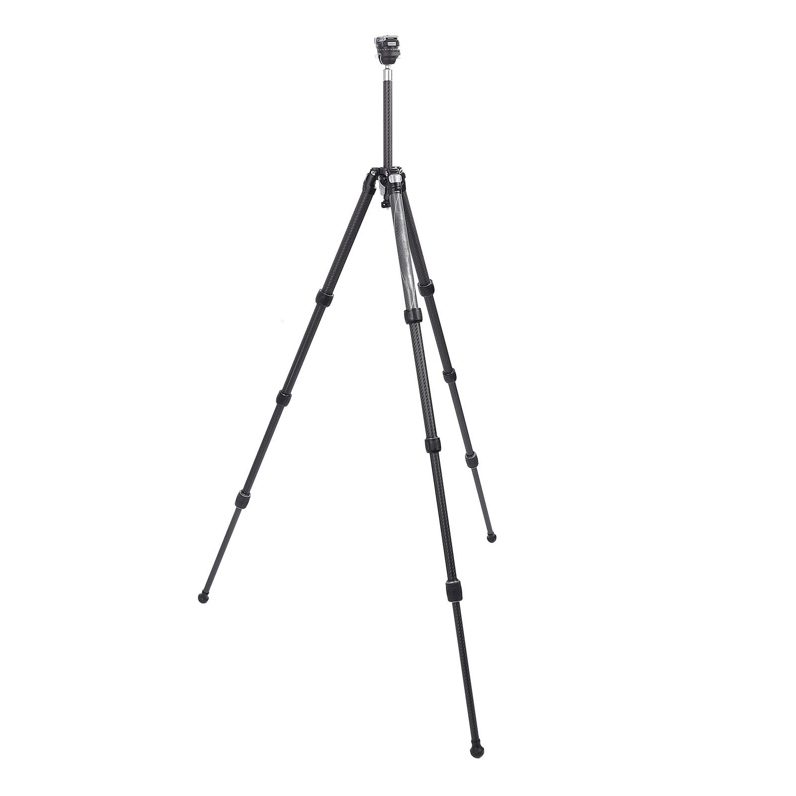 Statyw do Aparatu z Włókna Węglowego 4 Sekcje Nóg Hydrauliczna Głowica Kulowa Regulowany Statyw do Fotografii, Duża nośność, Niewielka Waga, dla Profesjonalnych Fotografów
