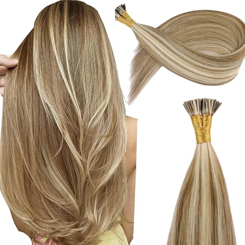 KiiKiiGirl Remy I Tip Hair Extensions Human Hair 20 Inch