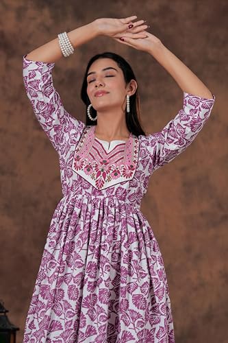 Image of Deavish Women Rayon Printed Full Length Fit & Flared Western Maxi Dress | Maxi Dress for Women