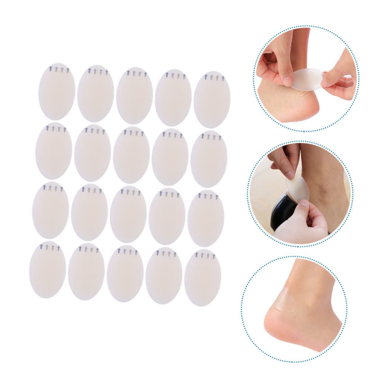 3 Sätze Anti-verschleiß-fußaufkleber Verschleißfeste Fersenpatches Blisterband Fersenschutz Für Blasen Tragbare Ferseneinlagen Fuß Fersenband Gel 20 Stück * 3