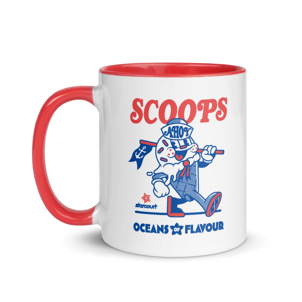 Amazon.com: Stranger Things Scoops Ahoy Two-Tone Mug – Officially