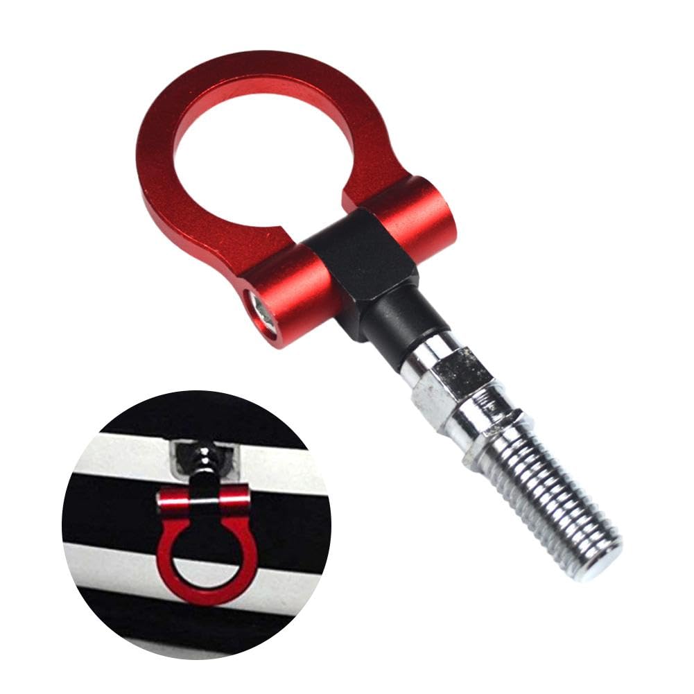 Kit de Crochet de remorquage Universel pour remorquage de Voiture, Anneau de Crochet de remorquage de Course en Aluminium Avant arrière (Couleur