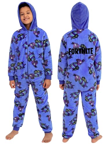 Fortnite Schlafoverall Kinder Im Coolen Design Kuscheliger Onesie Jungen Als Onesie Kinder Kuschelig Für Gaming Und Entspannung Blau 146