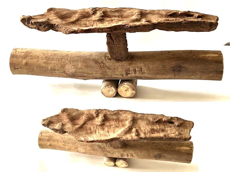 Présentoir bijoux bracelets anti-nœuds, bois flotté n°830 double niveau de rangement
