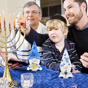 Gehydysetof2hanukkahgnomesplushchanukahchristmasdecorationgnomehandmadescandinaviantomtestuffedxmasdecorforhomekitchentieredtraywhitenavyblue Urban Country Home Decor Gehydy set of 2 hanukkah gnomes plush chanukah christmas decoration gnome handmade scandinavian tomte stuffed xmas decor for home kitchen tiered tray white navy blue urban country home decor