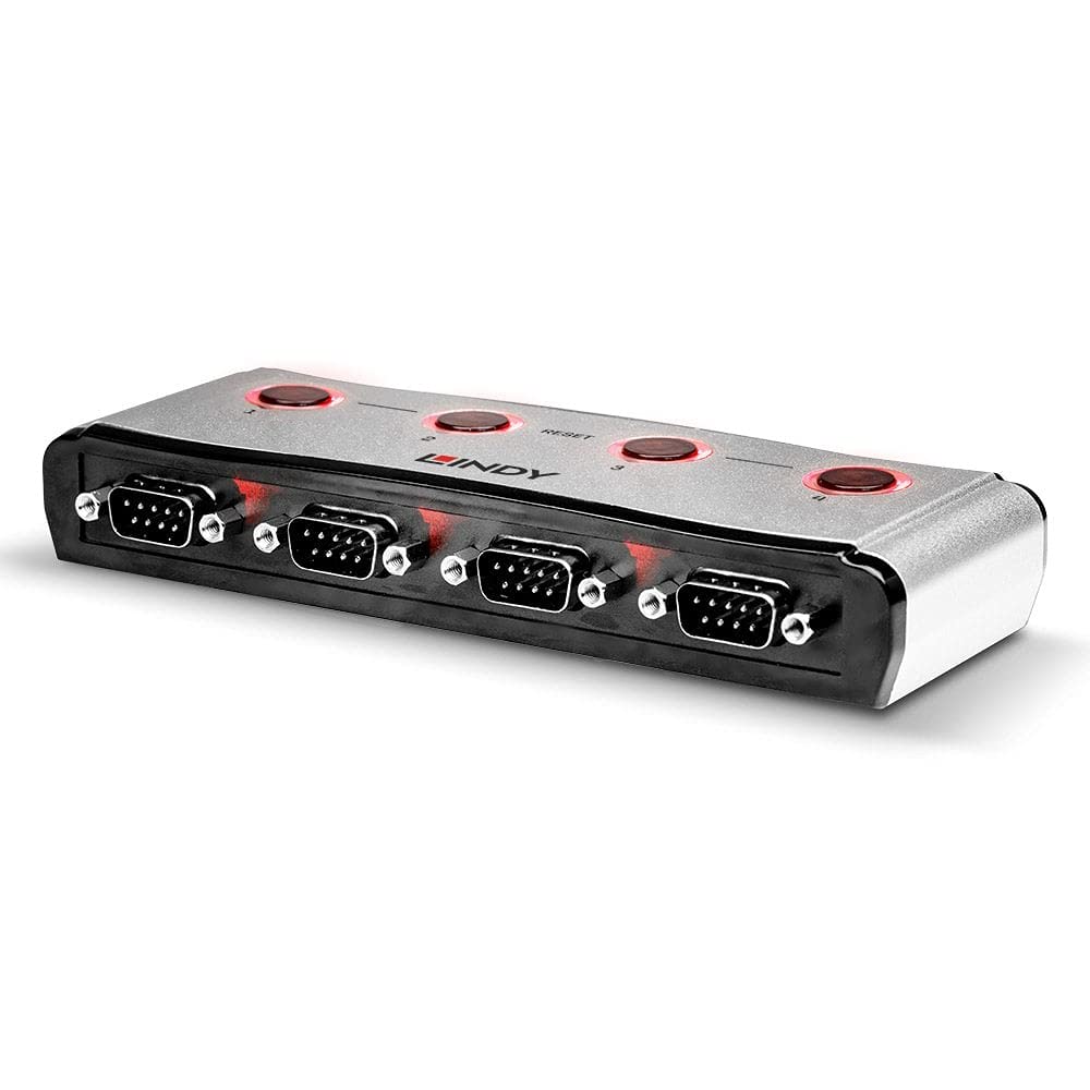 LINDY USB to Serial Adapter 4 Port 9 Way, RS-232 (42858)