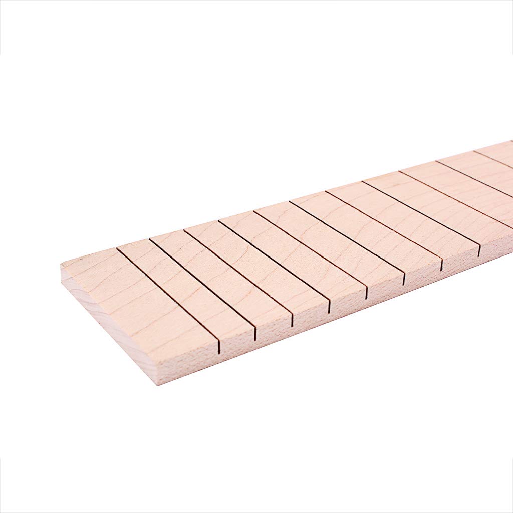 Alnicov Parti di ricambio della tastiera della tastiera della chitarra elettrica a 22 tasti in legno d'acero pre-scanalato