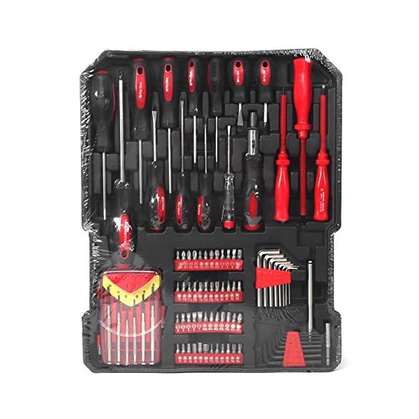 799pcs Werkzeugtrolley Werkzeugkoffer mit Rollen and Teleskophandgriff, Universal-Werkzeugsortiment geeignet für die… – Bild 7