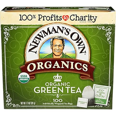 Newman's Own Organics Green Tea, 100 Individually Wrapped Tea Bags (Pack of 5) Cover