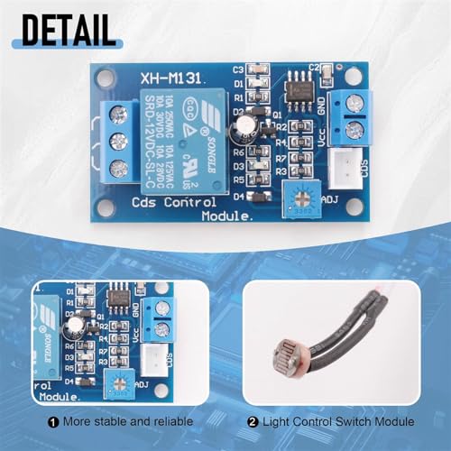 Capteur de détection XH-M131 et interrupteur de commande de lumière 12V - 6