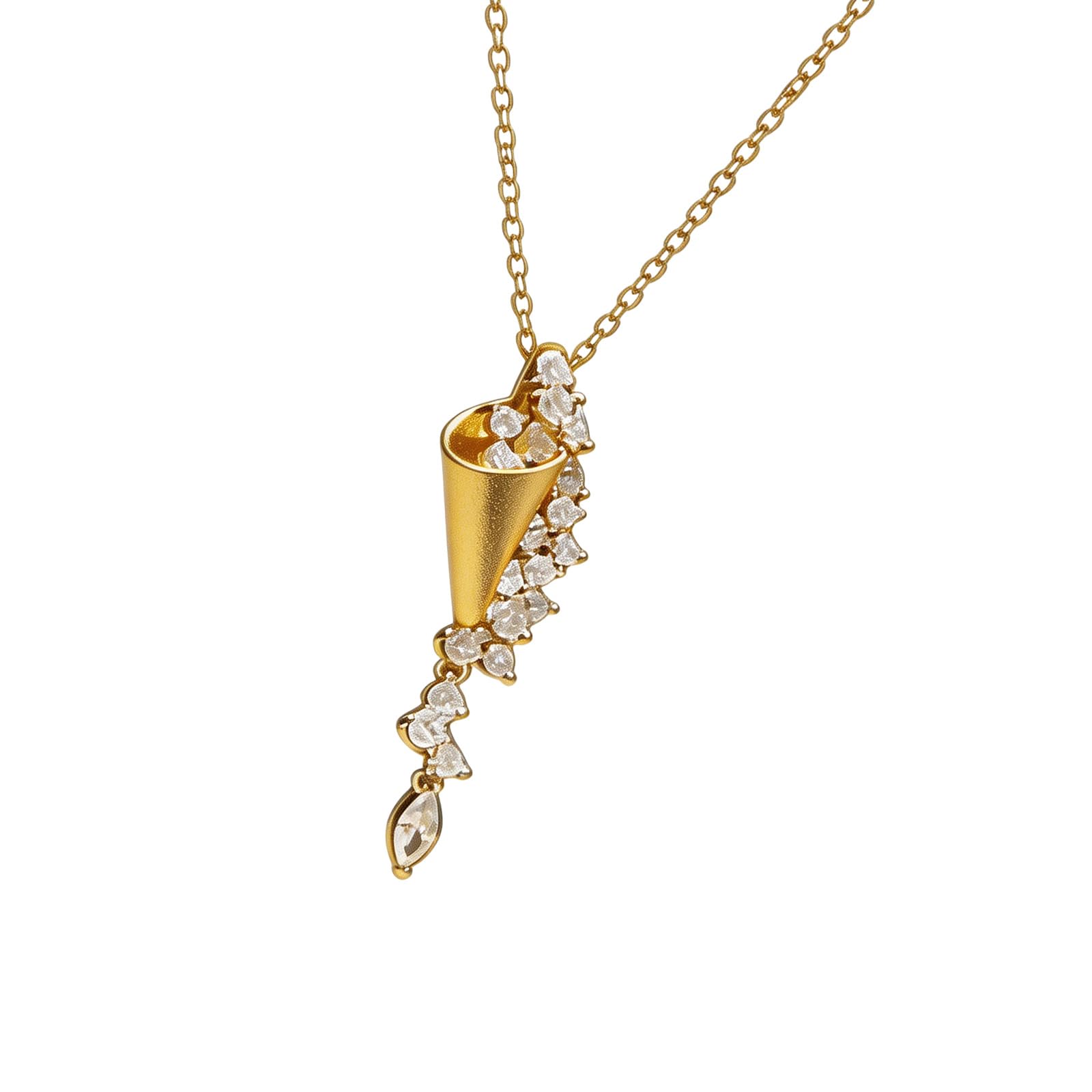 Bella collana con ciondolo a forma di imbuto intricata e accento creativo regalo alla moda per collana di compleanno a forma di stella