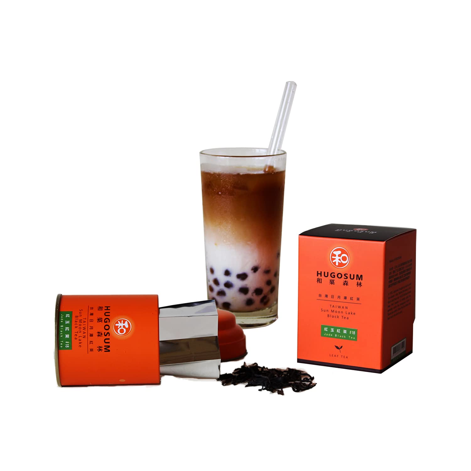 HUGOSUMTaiwan TTES#18 Jade Black Tea | 1.06oz Classic Taste-Loose Leaf Tin with Natural Cinnamon & Minty Flavor, Single Origin Taiwan Sun Moon Lake Sugar Free Black Tea, For Cold Brew Tea