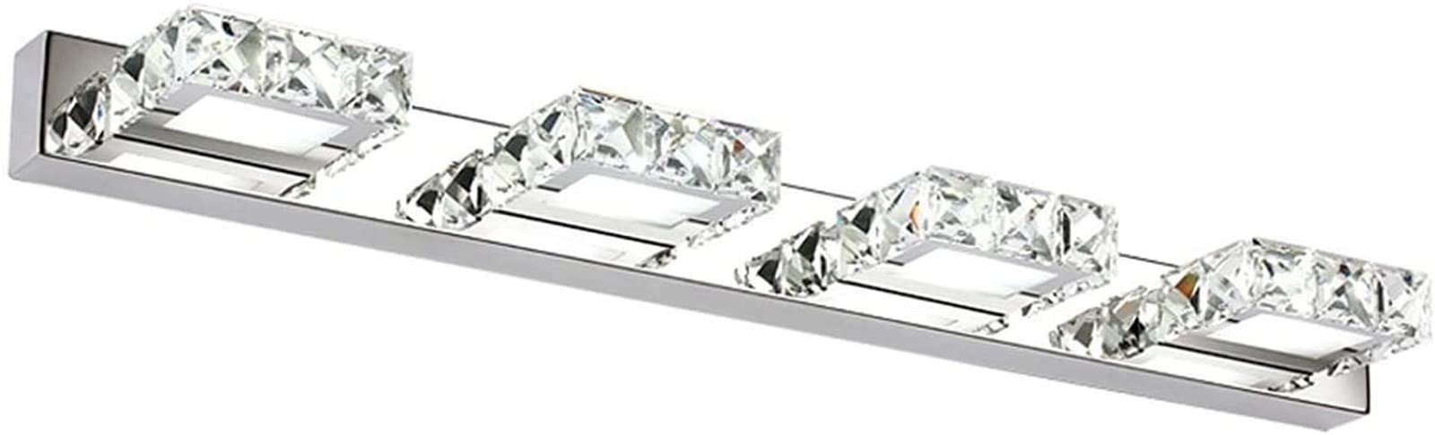 Applique murale LED cristal moderne carré 4 têtes FIDEMM lumière blanche