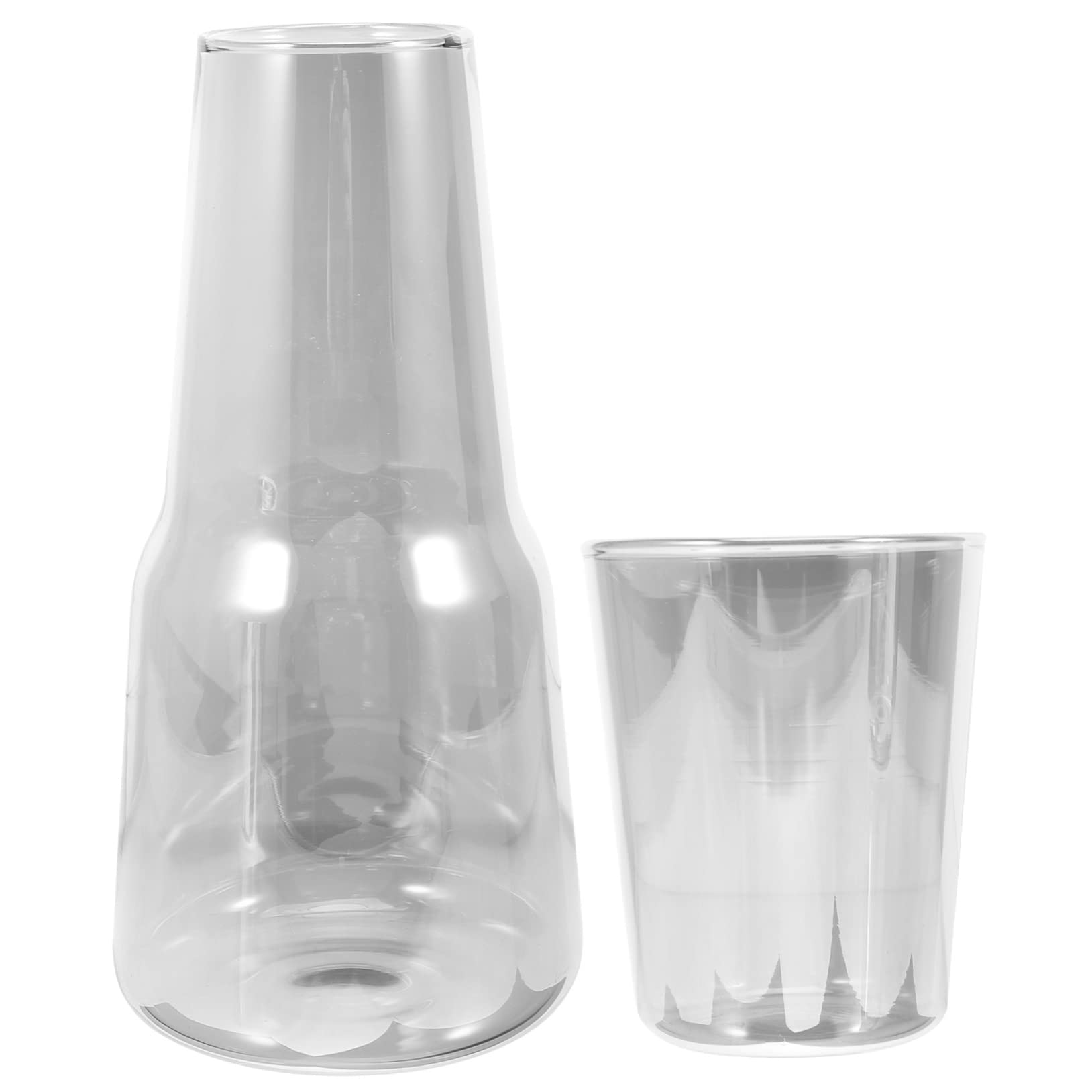 MOLUCKFU 1 Set Cold Water Bottle for One Person Milk Jug Dispenser Coffee Drinks Juice Pitcher Multi-function Water Jug Tumbler Water Bottle Juice Bottles Water Mug Carafes Glass Light Grey